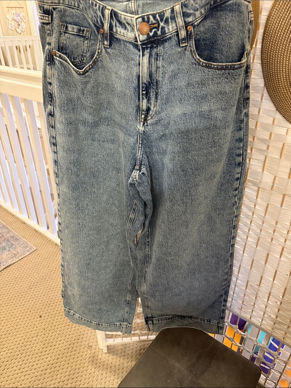 Lane Bryant woman’s Relaxed wide leg Light Blue Denim Jeans